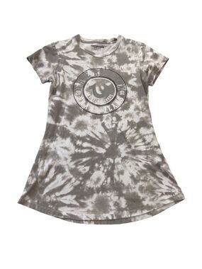 TRUE Religion t-shirt tie dye silver grey white 100% cotton short sleeve medium